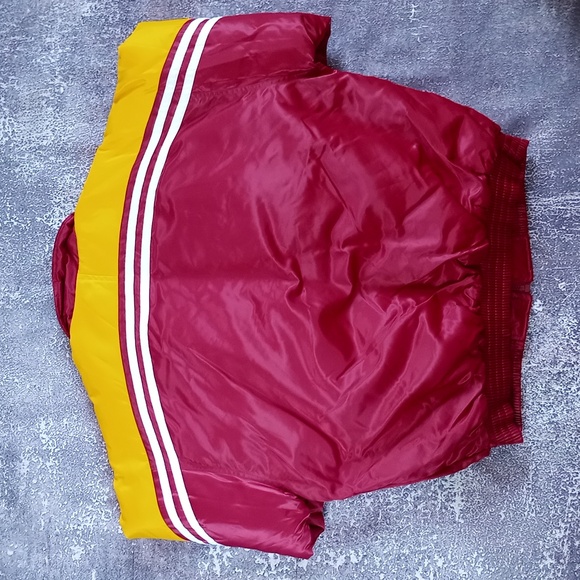 Vintage American Starter NFL Woog 2 Winter Bomber Jacket Yellow/Maroon - Picture 10 of 10